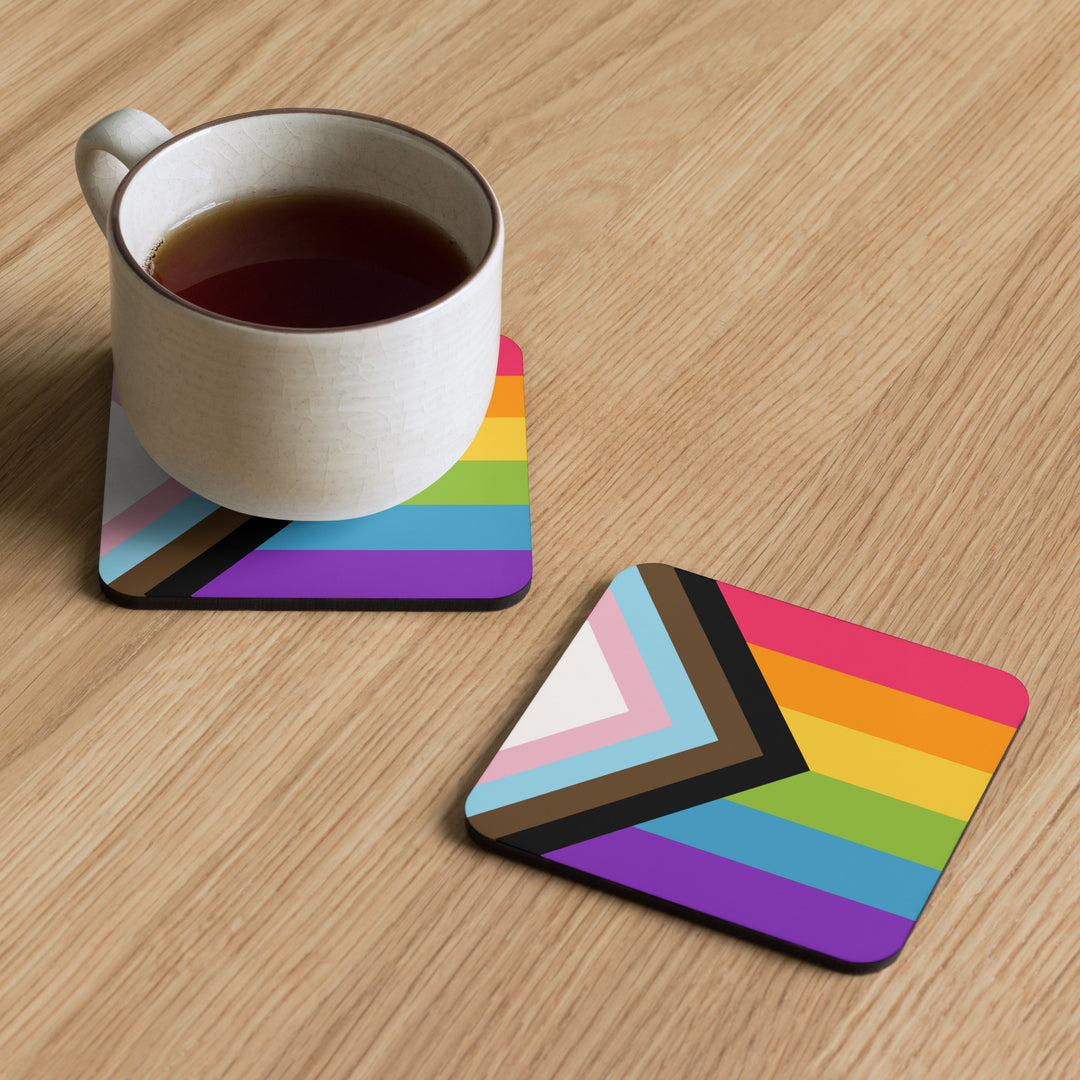 Progress Pride Flag Coaster Coaster The Rainbow Stores