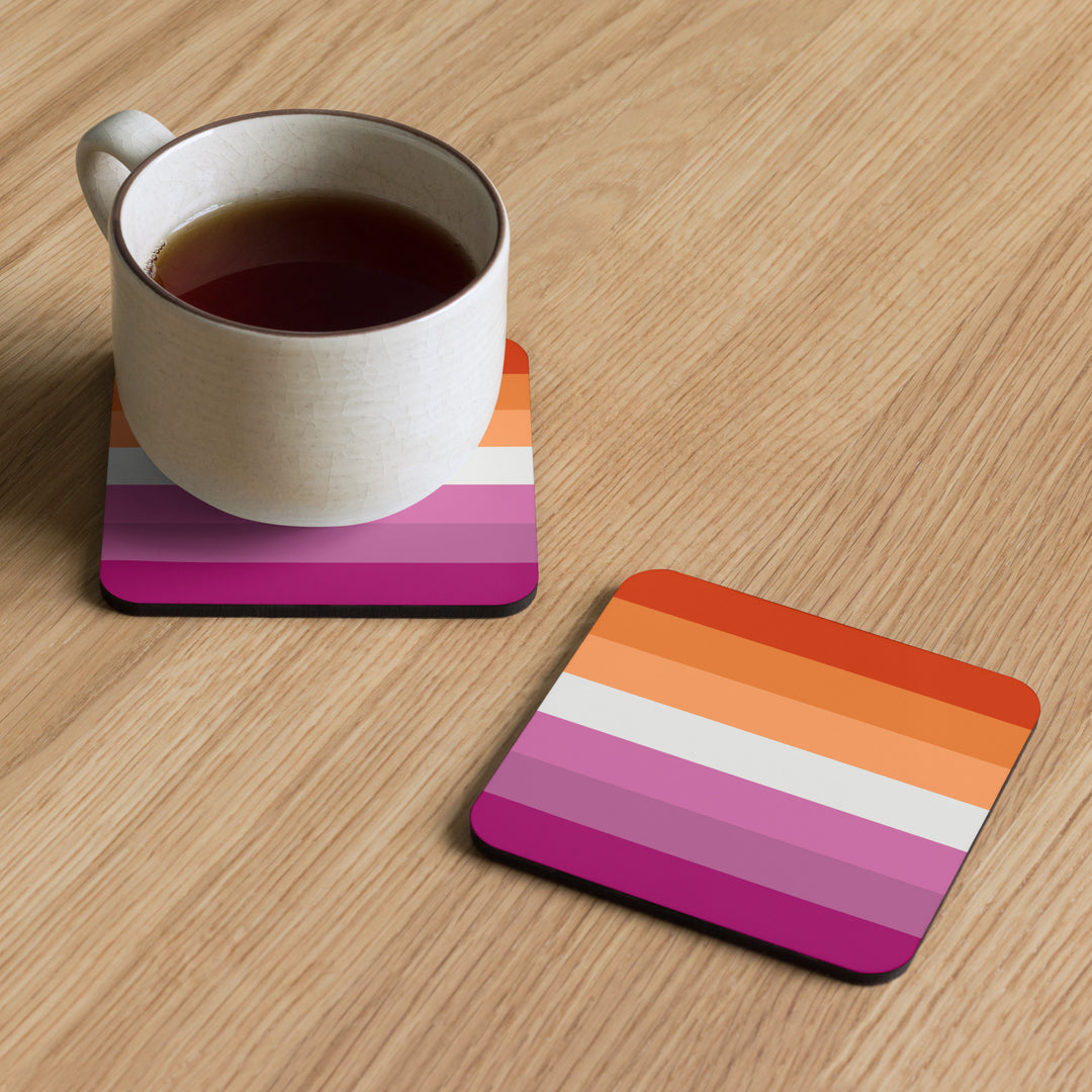 Lesbian 7 Stripe Pride Flag Coaster Coaster The Rainbow Stores