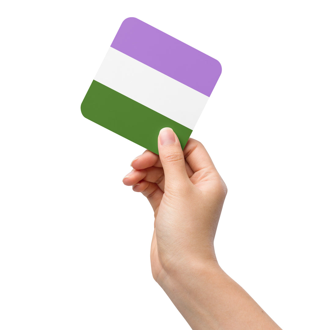 Genderqueer Pride Flag Coaster Coaster The Rainbow Stores