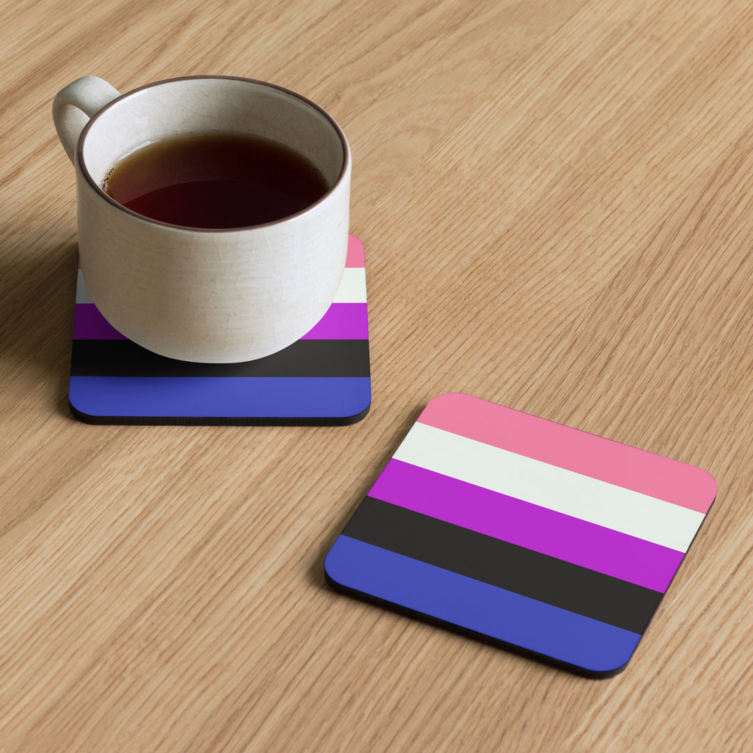 Gender Fluid Pride Flag Coaster Coaster The Rainbow Stores