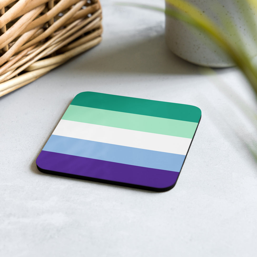 Gay Men's Pride Flag Coaster Coaster The Rainbow Stores