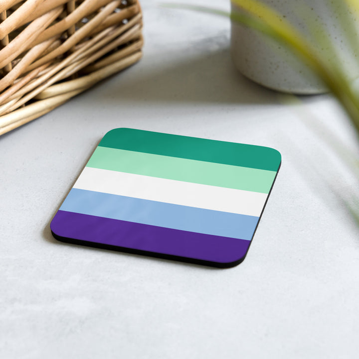 Gay Men's Pride Flag Coaster Coaster The Rainbow Stores