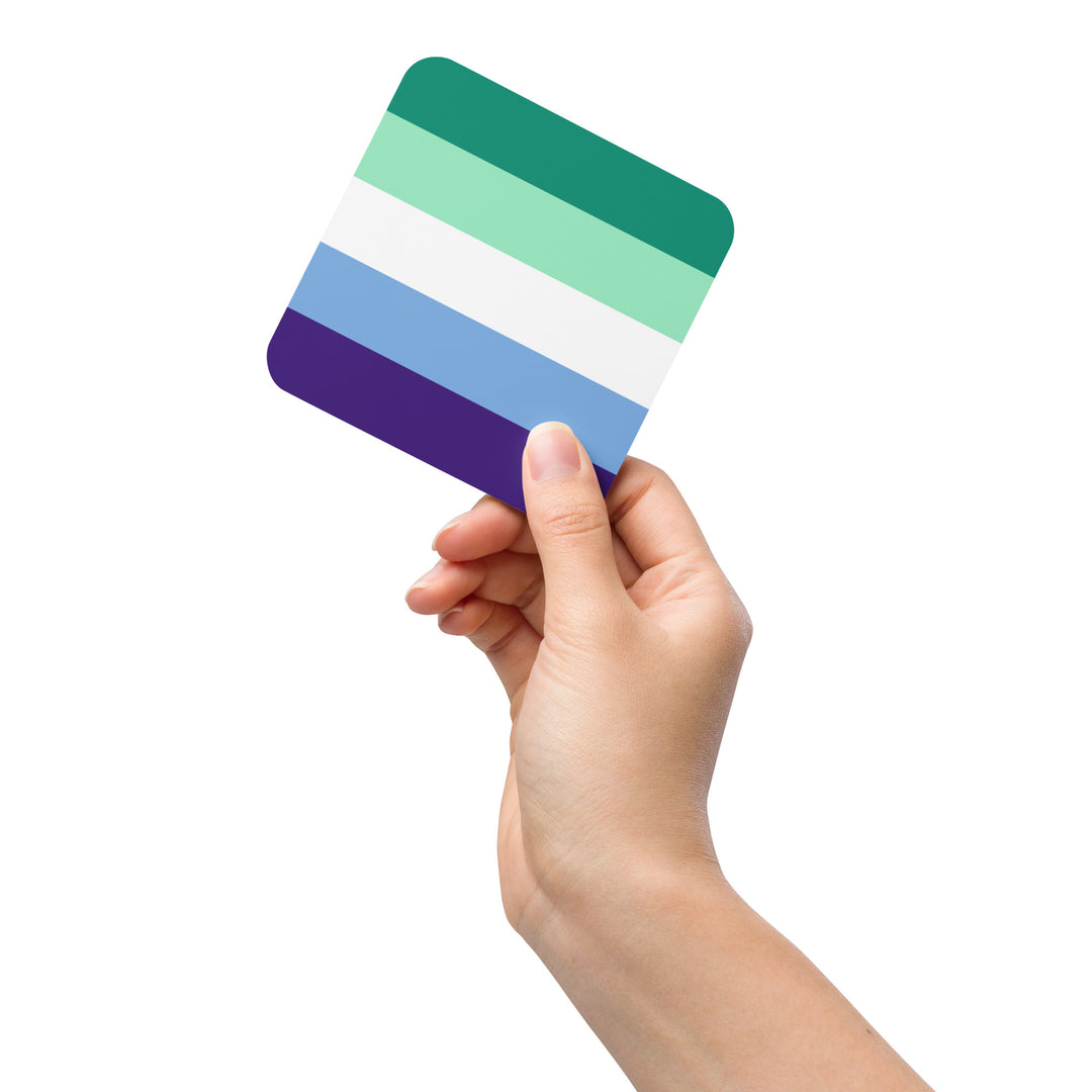 Gay Men's Pride Flag Coaster Coaster The Rainbow Stores