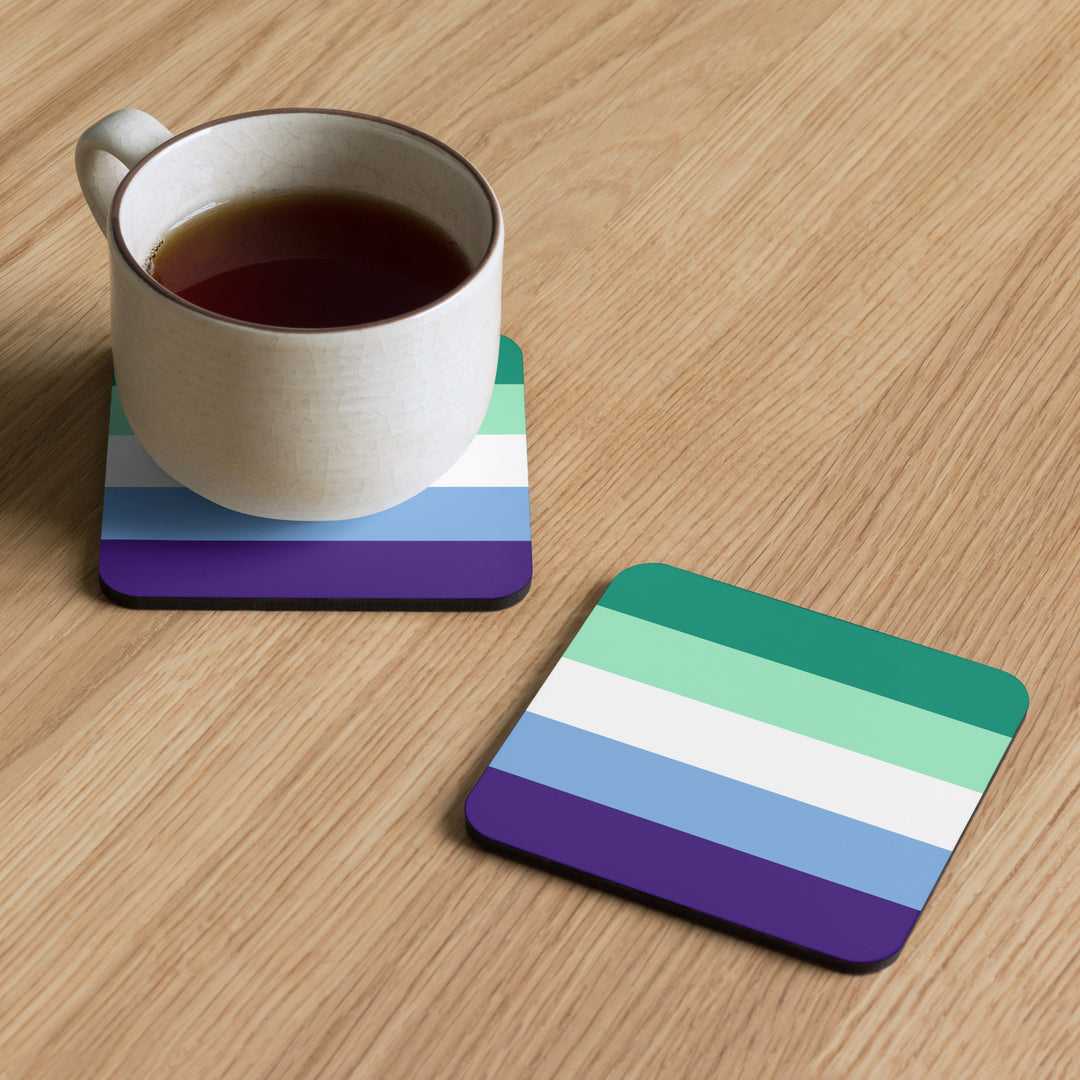 Gay Men's Pride Flag Coaster Coaster The Rainbow Stores