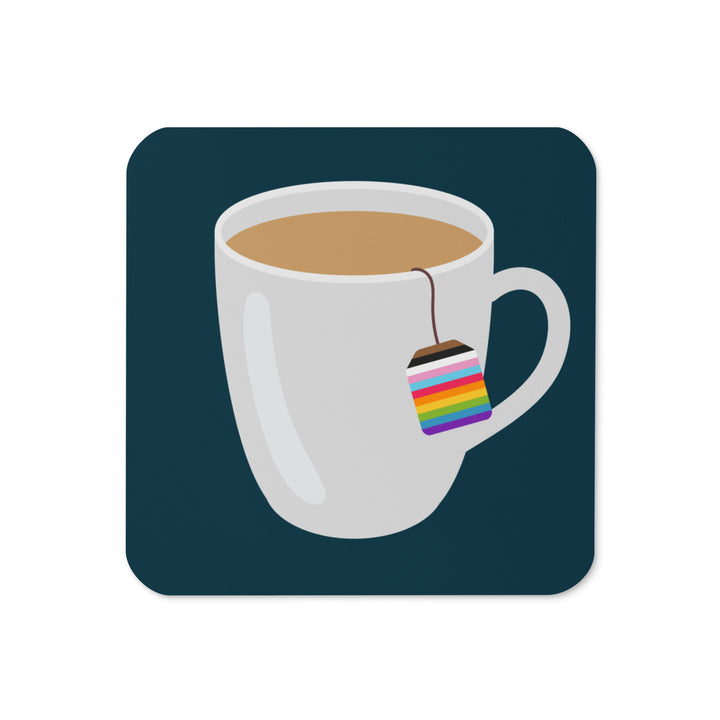 Cup of Rainbow Pride Tea Coaster Coaster The Rainbow Stores