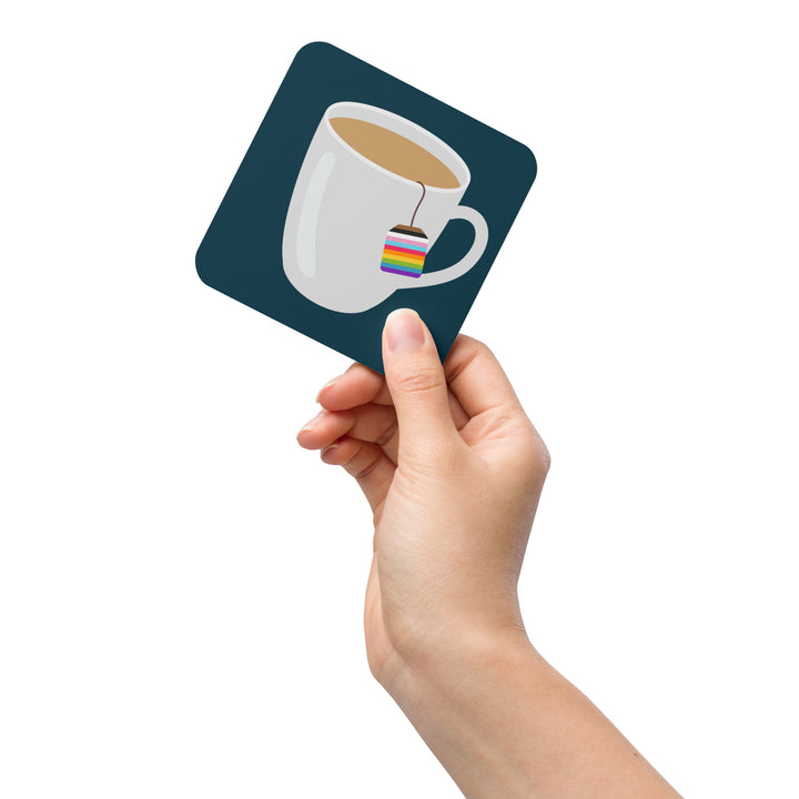 Cup of Rainbow Pride Tea Coaster Coaster The Rainbow Stores