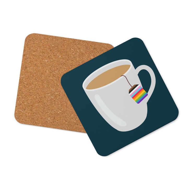 Cup of Rainbow Pride Tea Coaster Coaster The Rainbow Stores