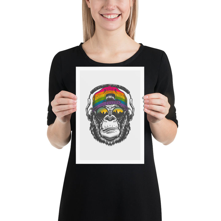 Rainbow Gorilla At Sunrise Art Print Art prints The Rainbow Stores