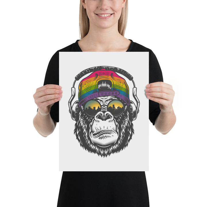Rainbow Gorilla At Sunrise Art Print Art prints The Rainbow Stores