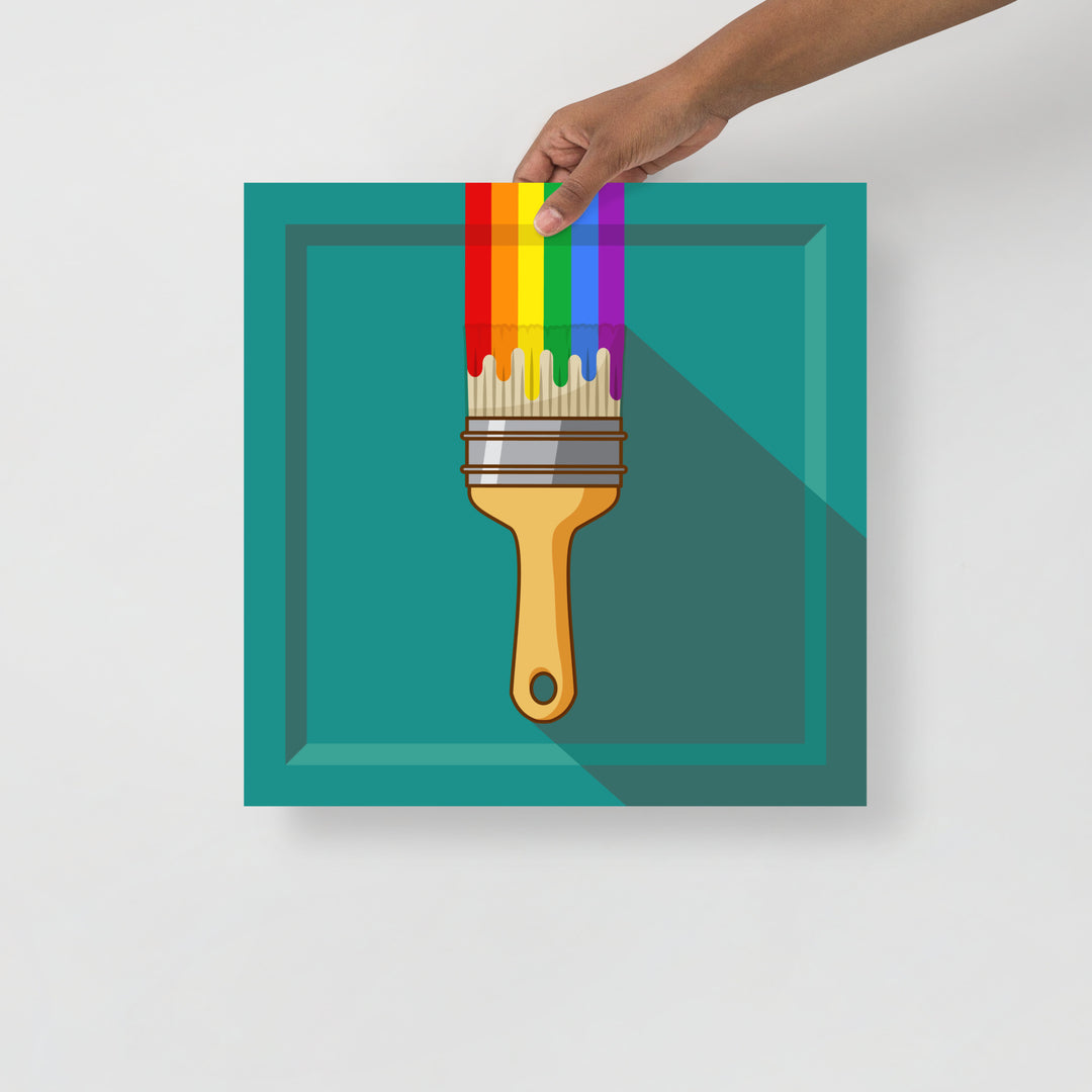 Rainbow Paintbrush Art Print Art prints The Rainbow Stores
