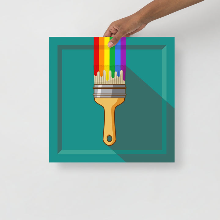 Rainbow Paintbrush Art Print Art prints The Rainbow Stores