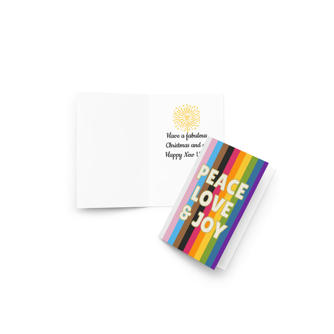 Peace Love And Joy Christmas Card Greeting Cards The Rainbow Stores