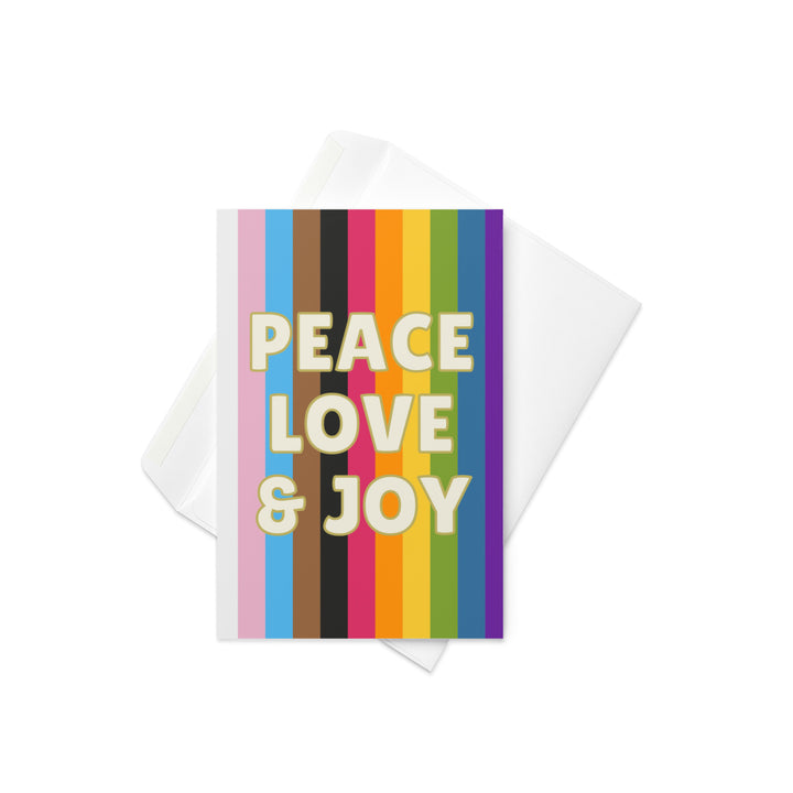 Peace Love And Joy Christmas Card Greeting Cards The Rainbow Stores