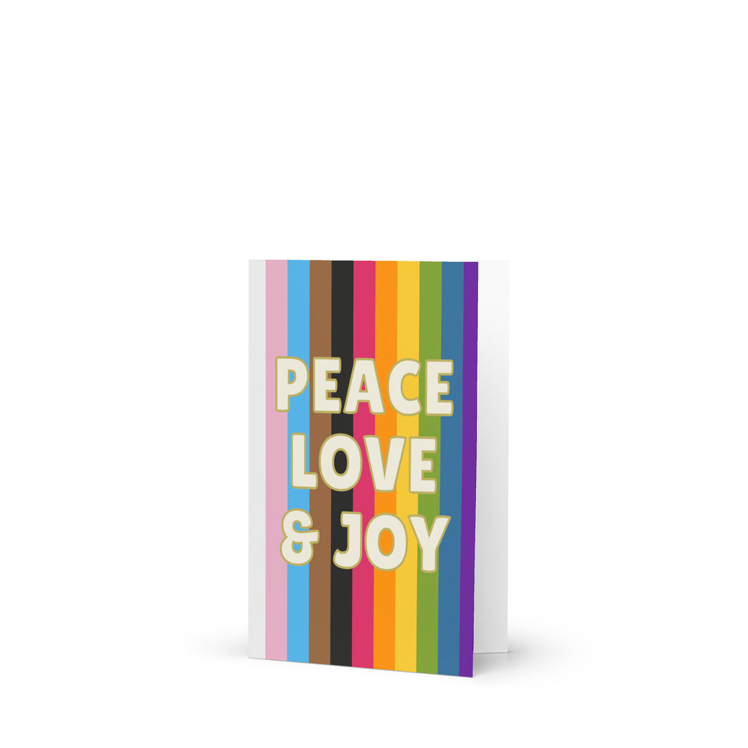 Peace Love And Joy Christmas Card Greeting Cards The Rainbow Stores