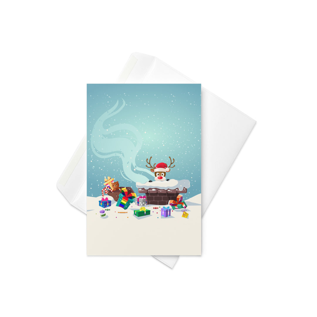 Rudolph's Christmas Presents Card Greeting Cards The Rainbow Stores