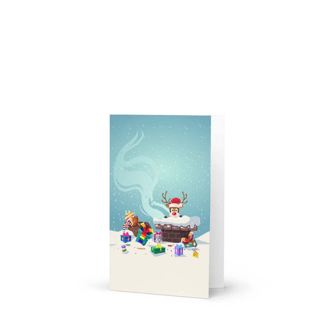 Rudolph's Christmas Presents Card Greeting Cards The Rainbow Stores