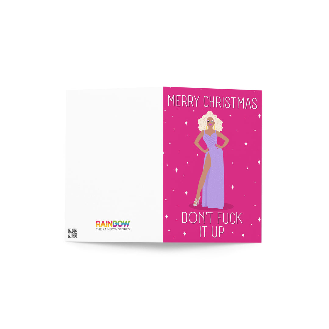 Merry Christmas Don't Fuck it Up Card Greeting Cards The Rainbow Stores