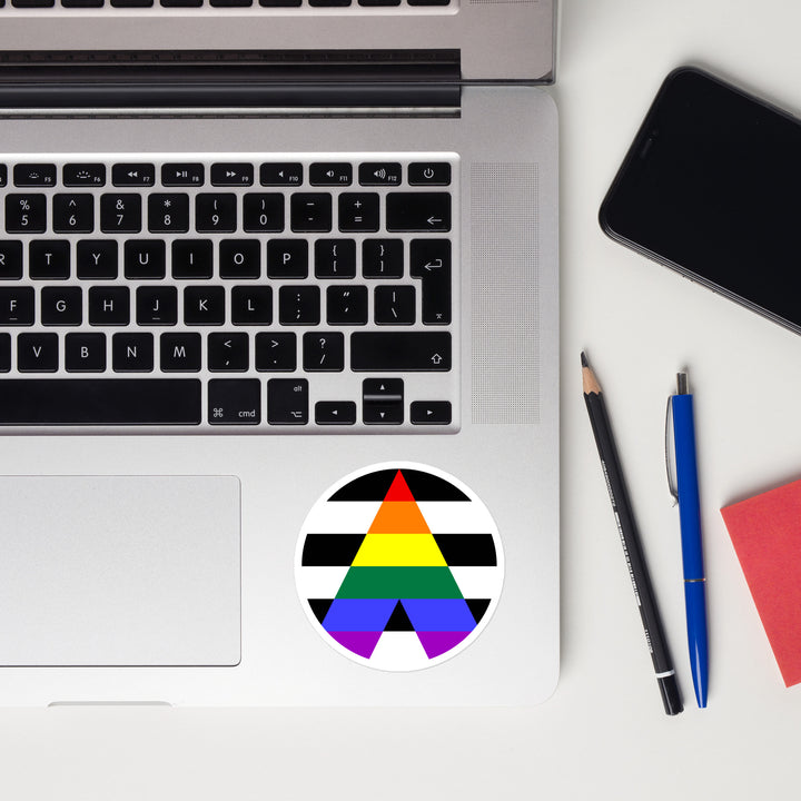 Circular LGBTQ+ Ally Sticker Stickers The Rainbow Stores