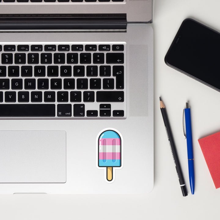 Trans Pride Flag Ice Pop Sticker Stickers The Rainbow Stores