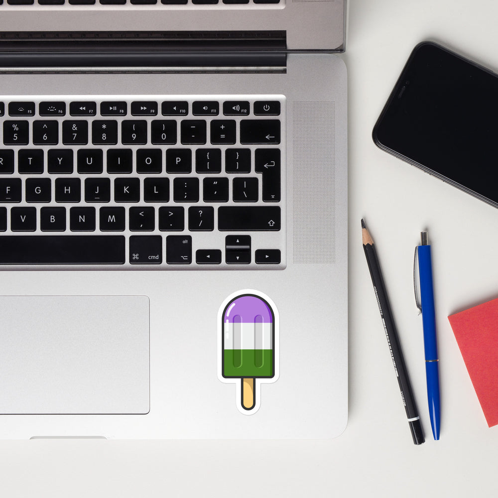 Genderqueer Pride Flag Ice Pop Sticker Stickers The Rainbow Stores