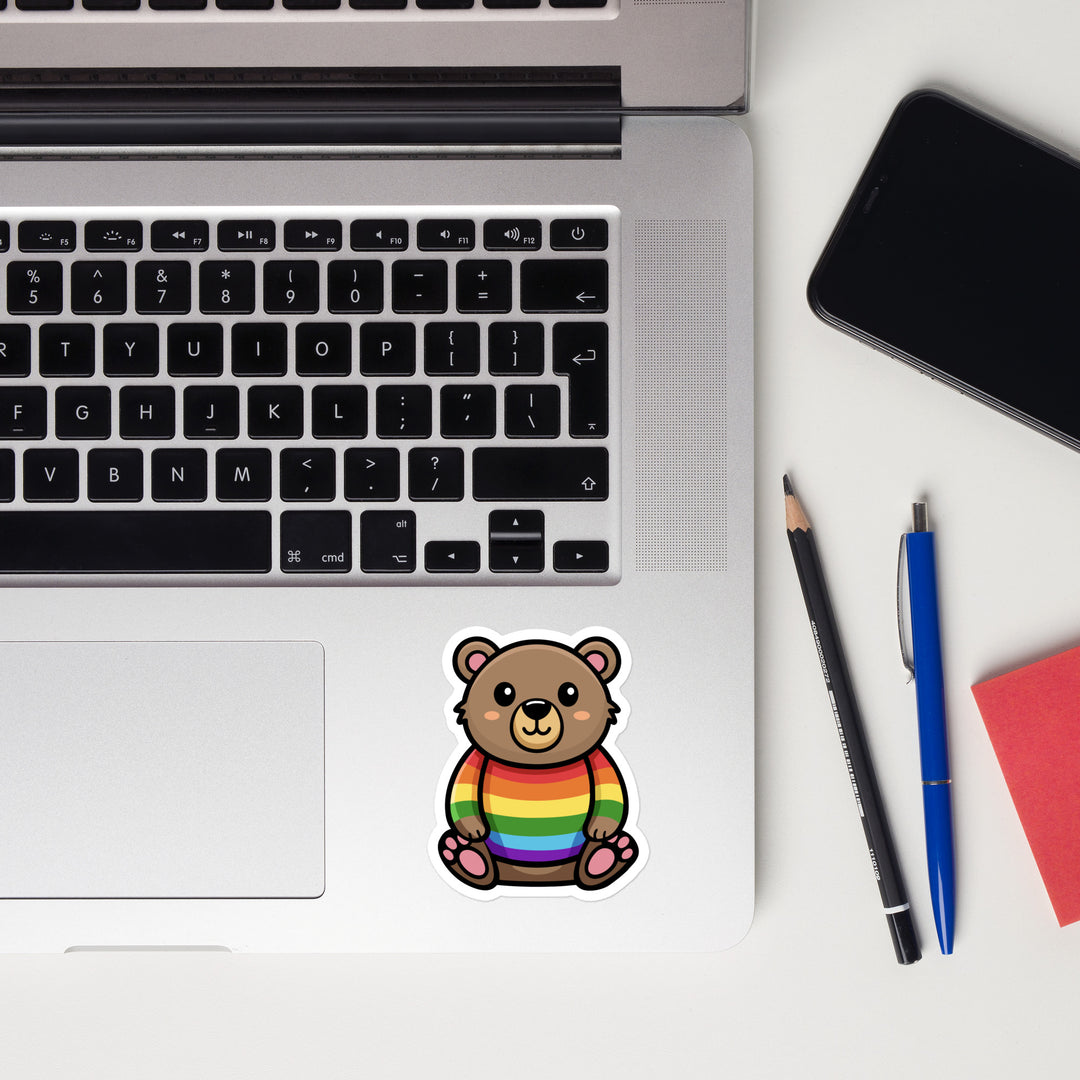 Rainbow Pride Bear Sticker Stickers The Rainbow Stores