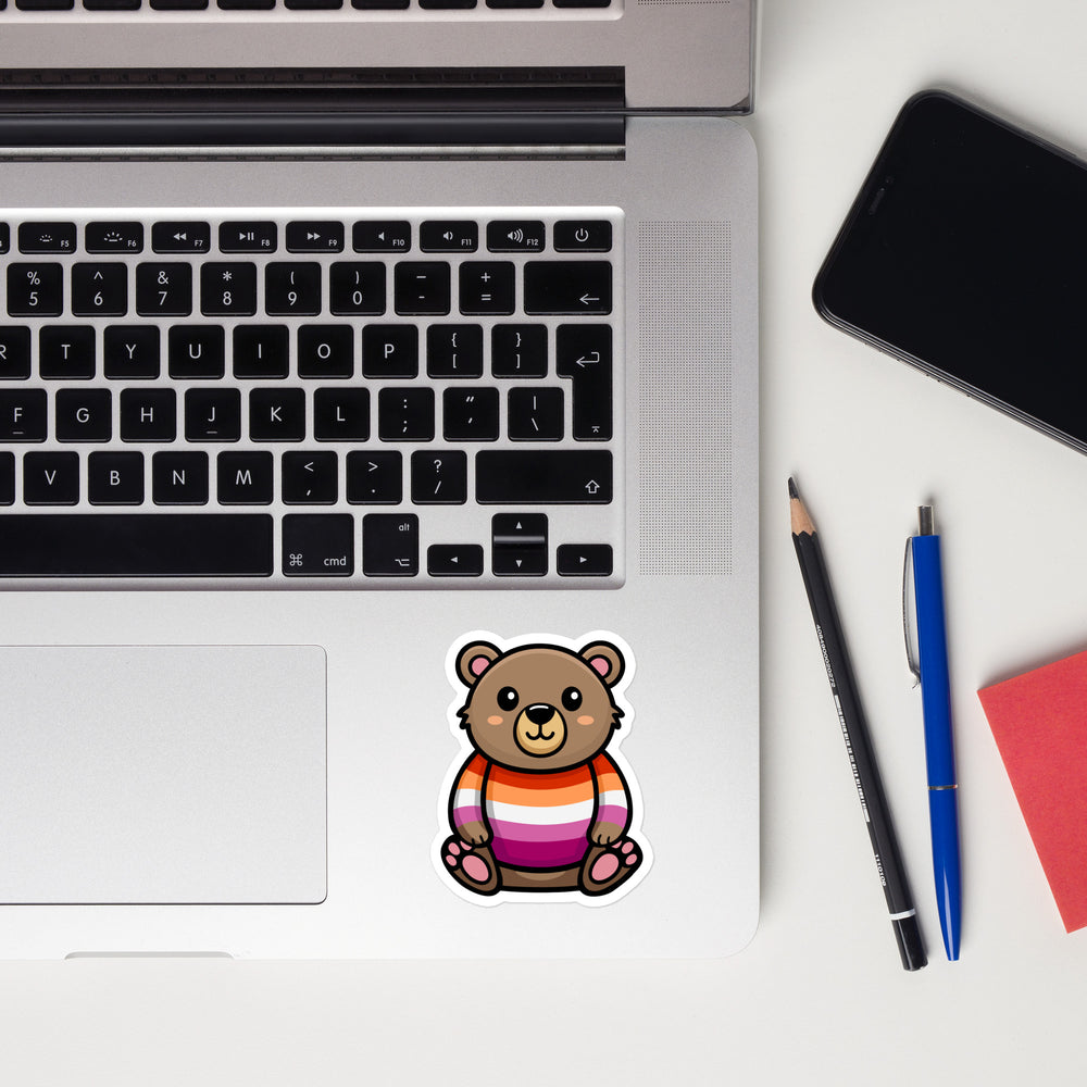 Lesbian Pride Bear Sticker Stickers The Rainbow Stores