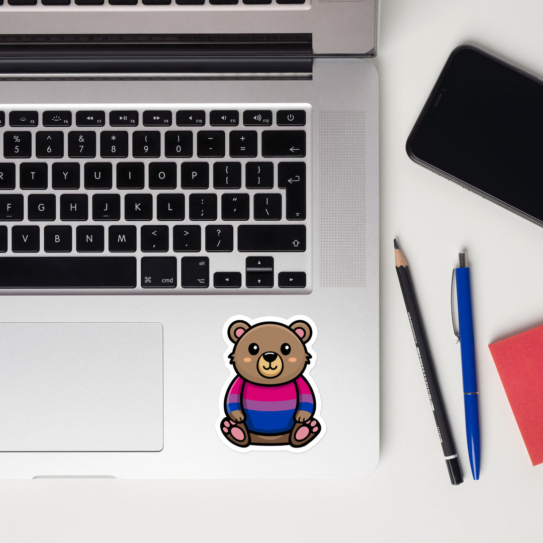 Bi Pride Bear Sticker Stickers The Rainbow Stores
