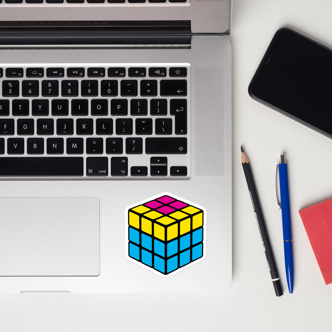 Pansexual Pride Flag Rubik’s Cube Sticker Stickers The Rainbow Stores