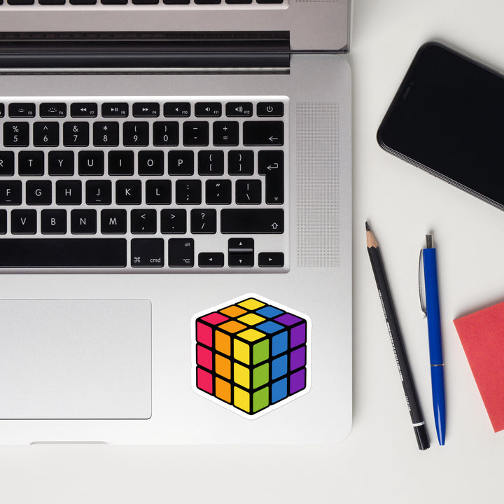 Rainbow Pride Flag Rubik’s Cube Sticker Stickers The Rainbow Stores