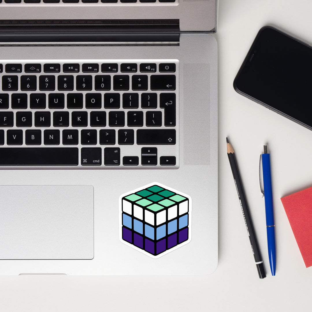 Gay Men's Pride Flag Rubik’s Cube Sticker Stickers The Rainbow Stores