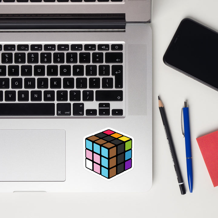 Progress Pride Flag Rubik’s Cube Sticker