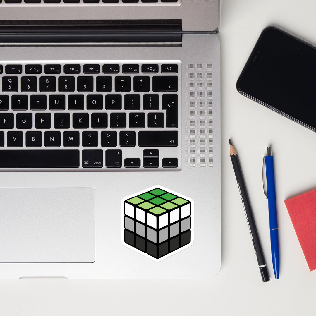 Aromantic Pride Flag Rubik’s Cube Sticker