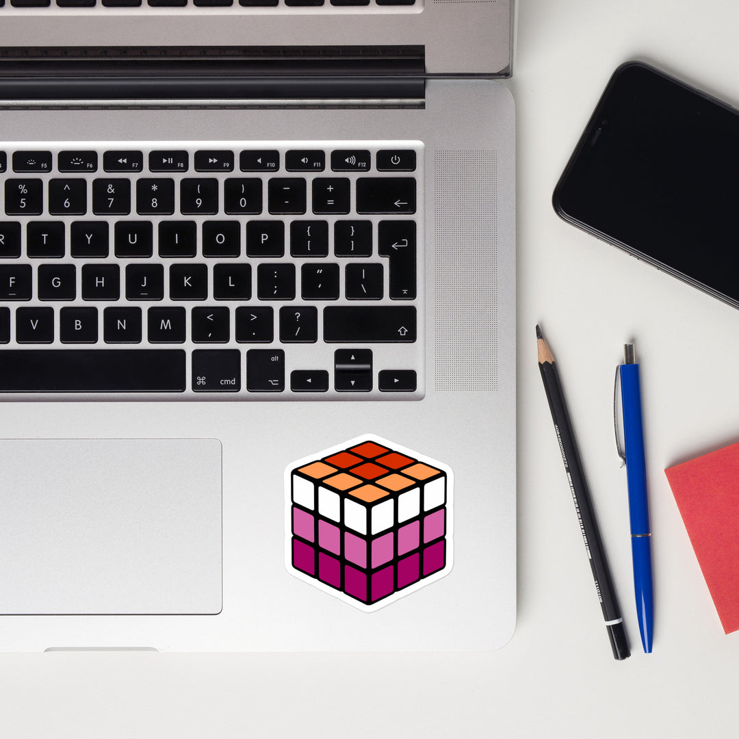 Lesbian Pride Flag Rubik’s Cube Sticker