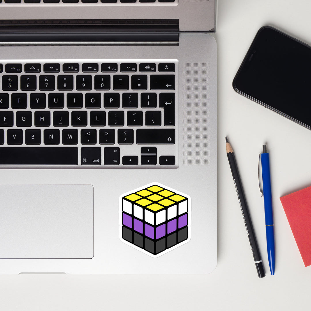 Non Binary Pride Flag Rubik’s Cube Sticker