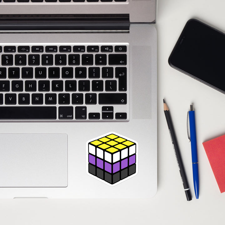 Non Binary Pride Flag Rubik’s Cube Sticker