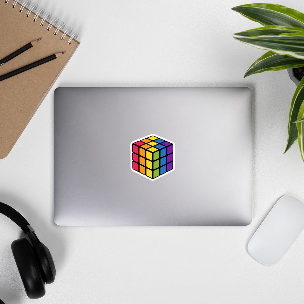 Rainbow Pride Flag Rubik’s Cube Sticker Stickers The Rainbow Stores