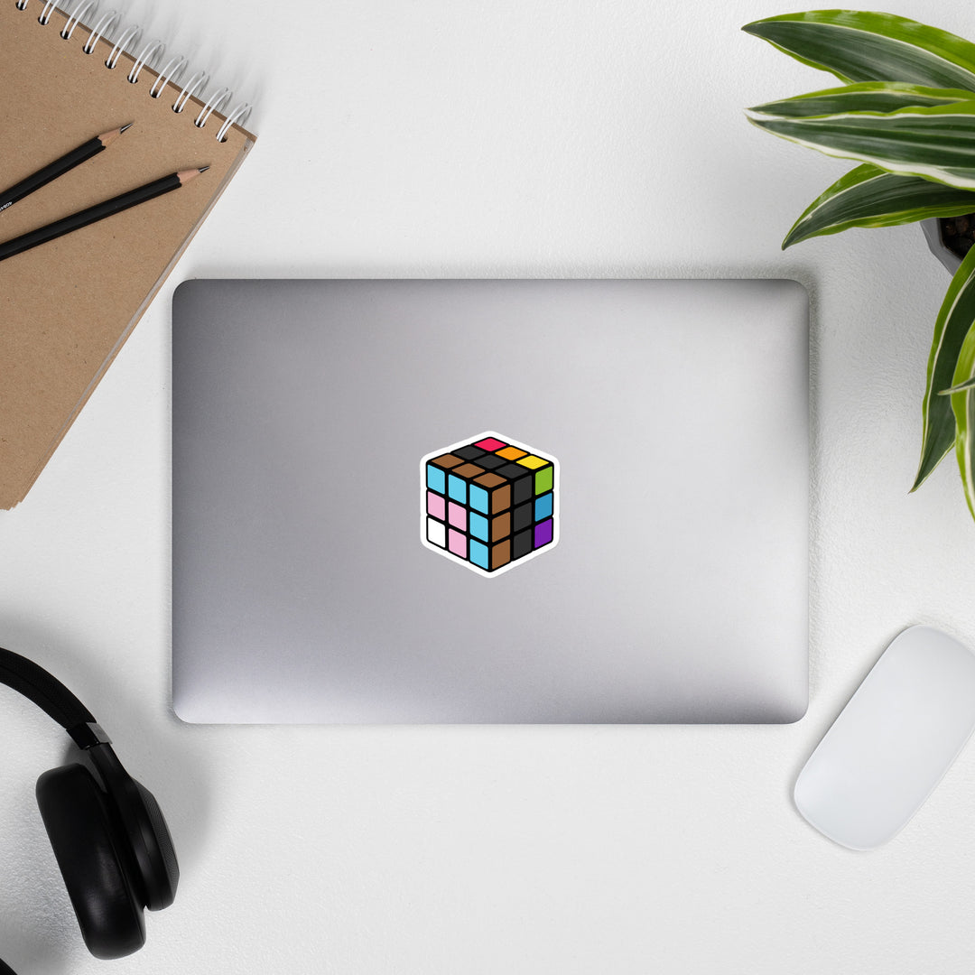 Progress Pride Flag Rubik’s Cube Sticker
