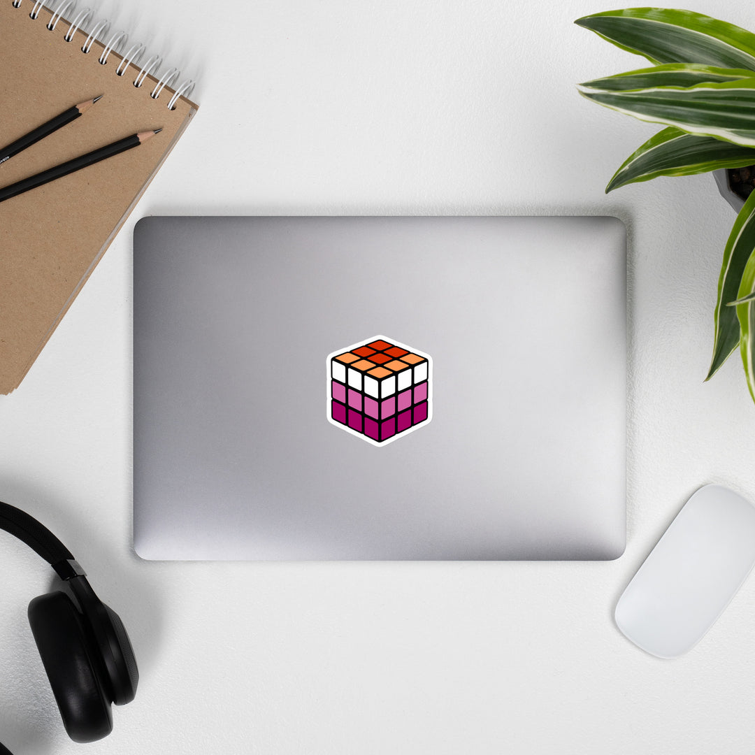 Lesbian Pride Flag Rubik’s Cube Sticker