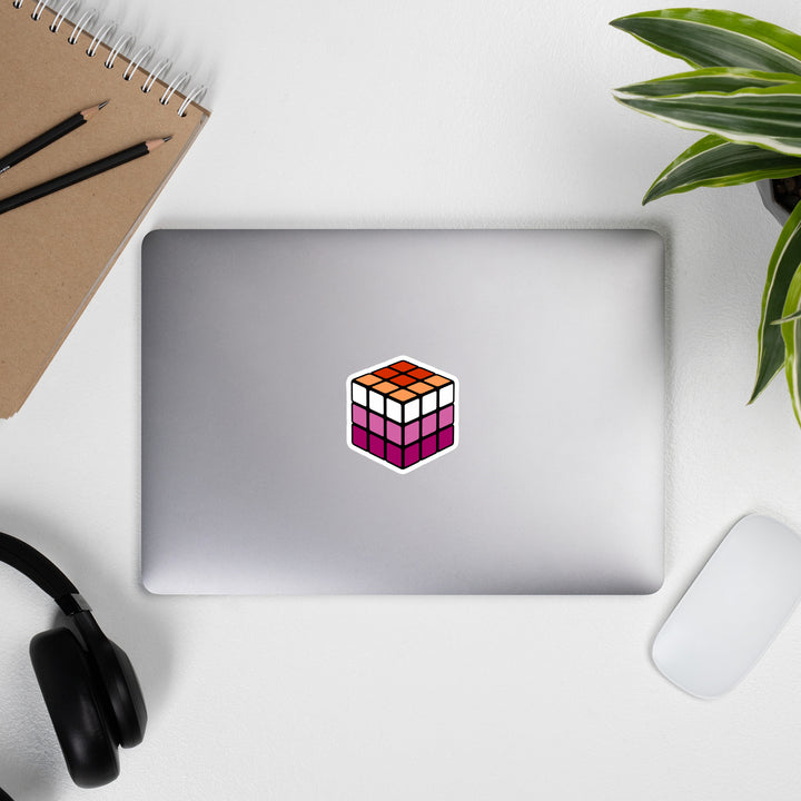 Lesbian Pride Flag Rubik’s Cube Sticker