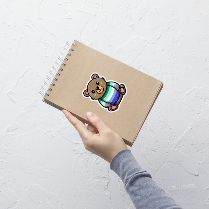 Gay Men's Pride Bear Sticker Stickers The Rainbow Stores