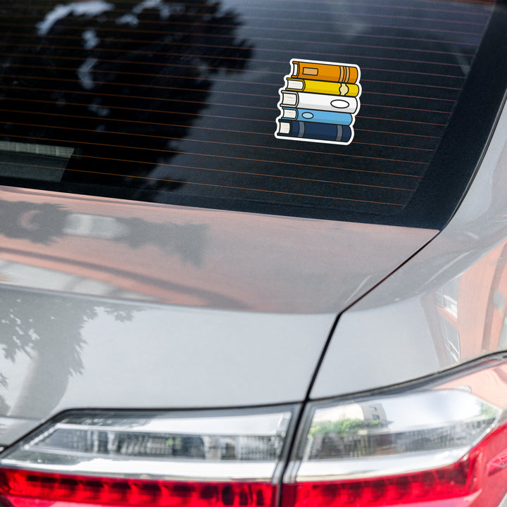 Aroace Pride Flag Book Stack Sticker Stickers The Rainbow Stores