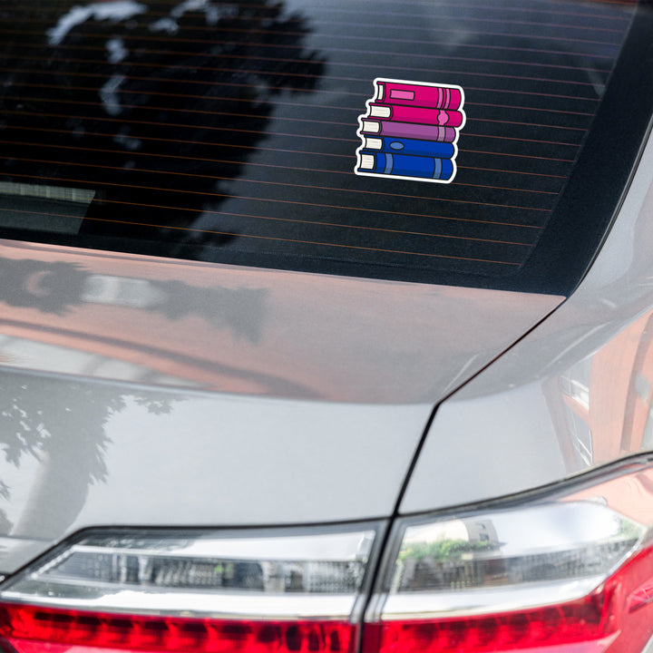 Bisexual Pride Flag Book Stack Sticker Stickers The Rainbow Stores