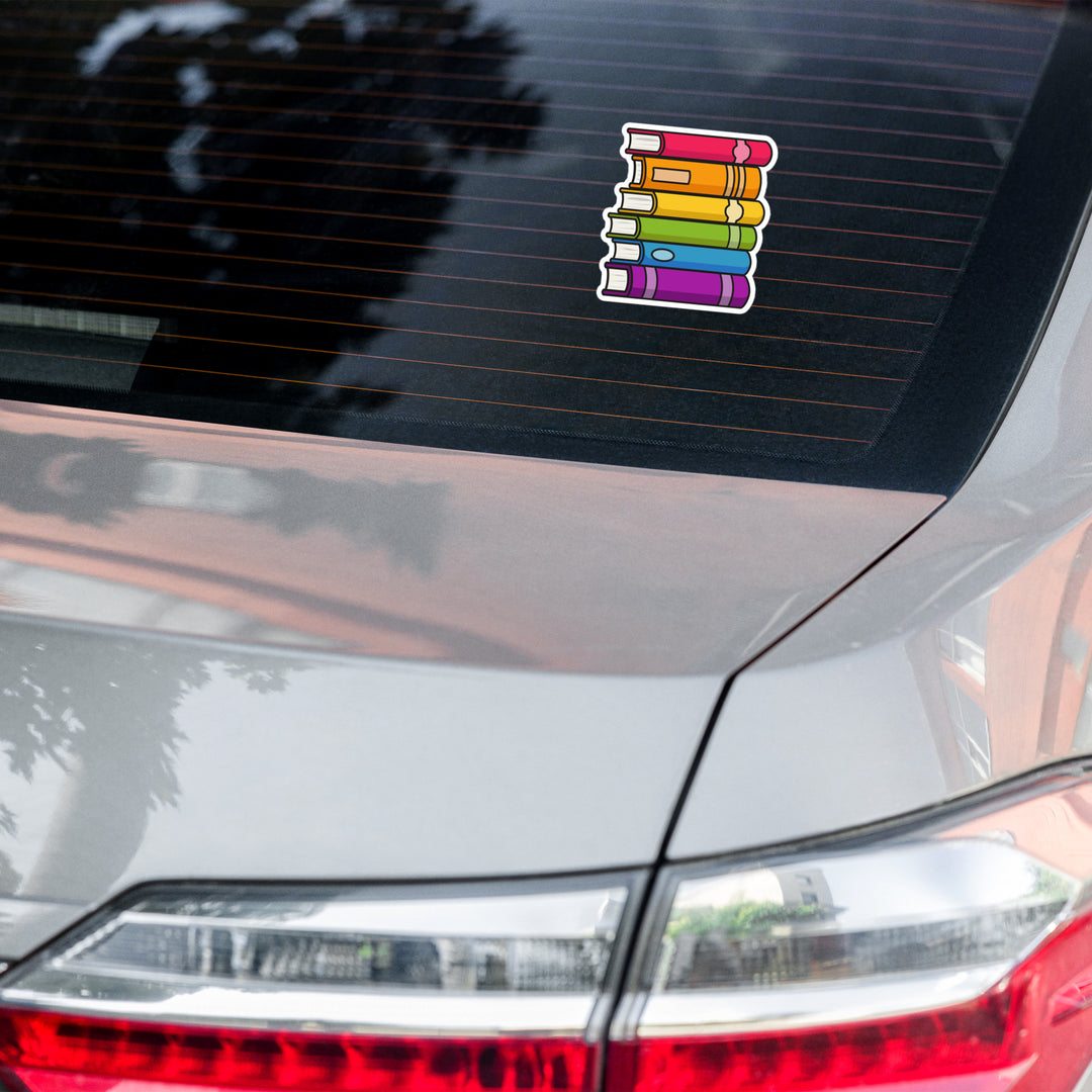 Rainbow Pride Flag Book Stack Sticker Stickers The Rainbow Stores