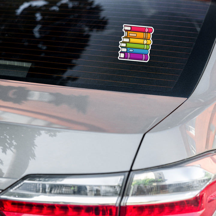 Rainbow Pride Flag Book Stack Sticker Stickers The Rainbow Stores