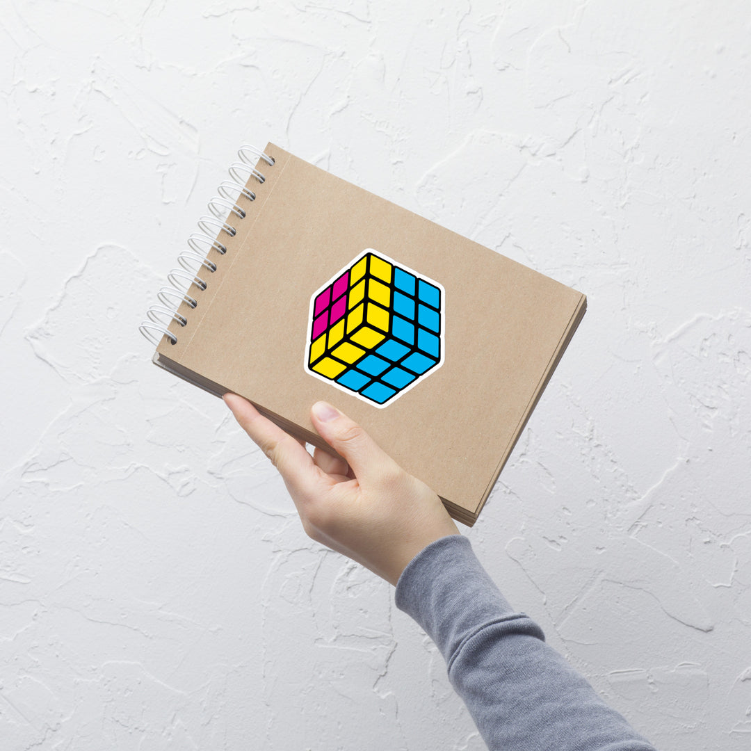 Pansexual Pride Flag Rubik’s Cube Sticker Stickers The Rainbow Stores