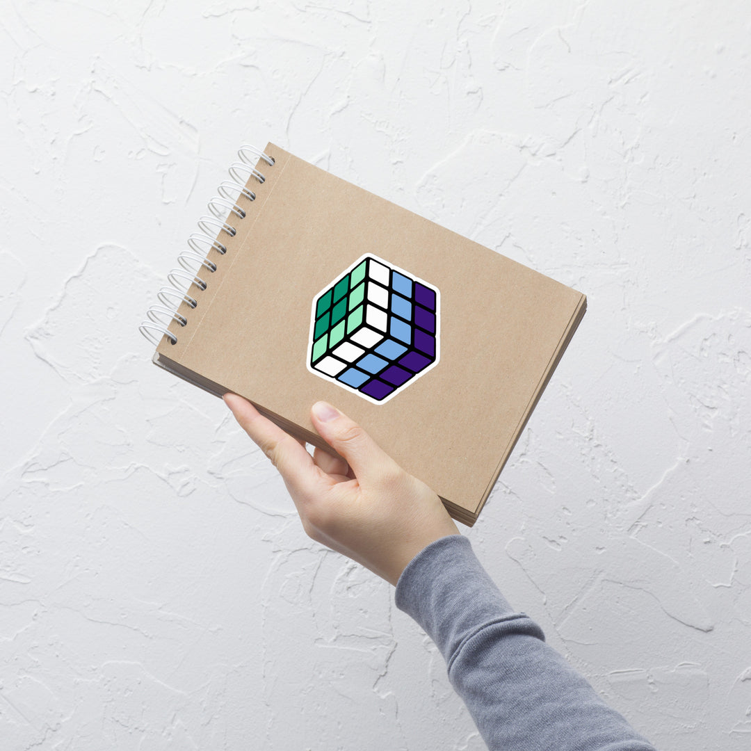 Gay Men's Pride Flag Rubik’s Cube Sticker Stickers The Rainbow Stores