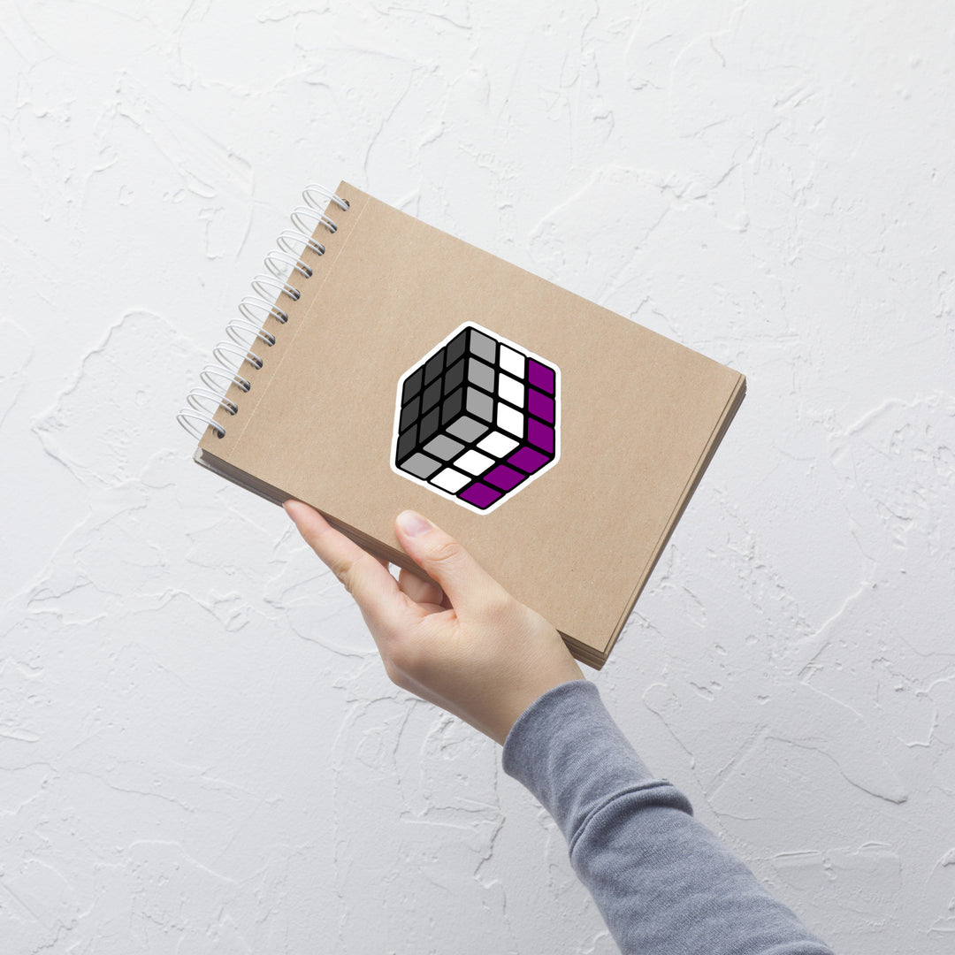 Asexual Pride Flag Rubik’s Cube Sticker Stickers The Rainbow Stores