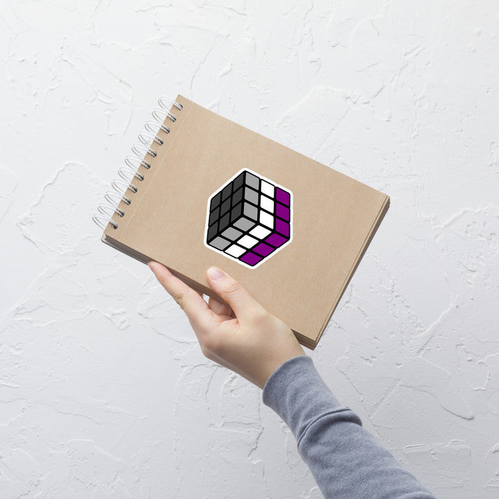Asexual Pride Flag Rubik’s Cube Sticker Stickers The Rainbow Stores