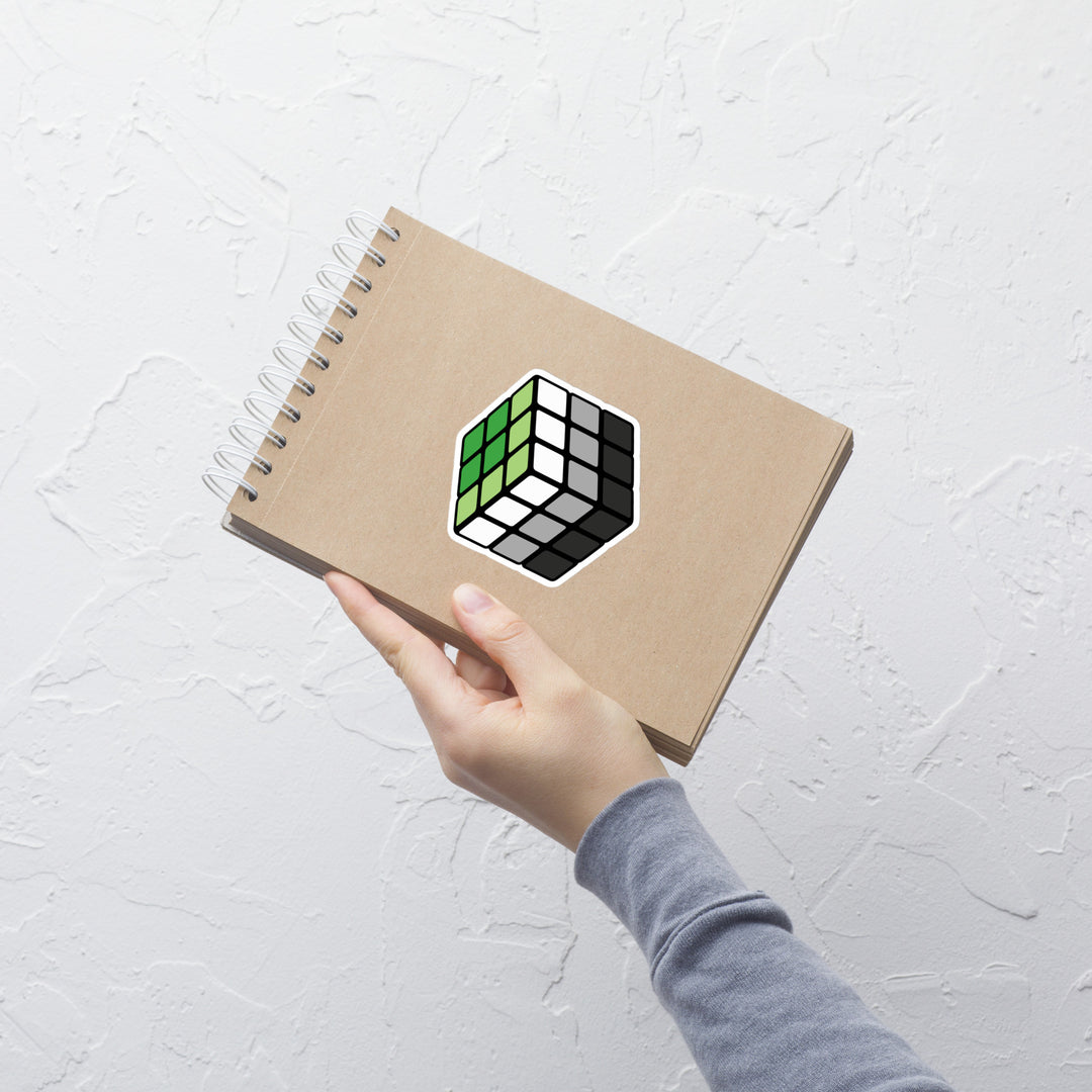 Aromantic Pride Flag Rubik’s Cube Sticker