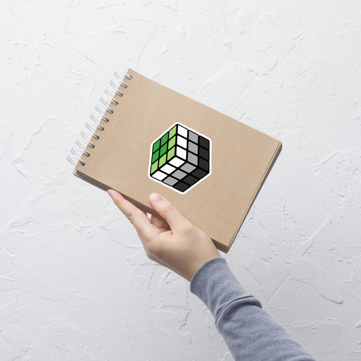 Aromantic Pride Flag Rubik’s Cube Sticker